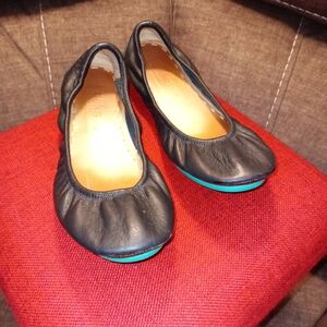 Tieks By Gavrieli Black Matte Ballerina Shoes Size 8